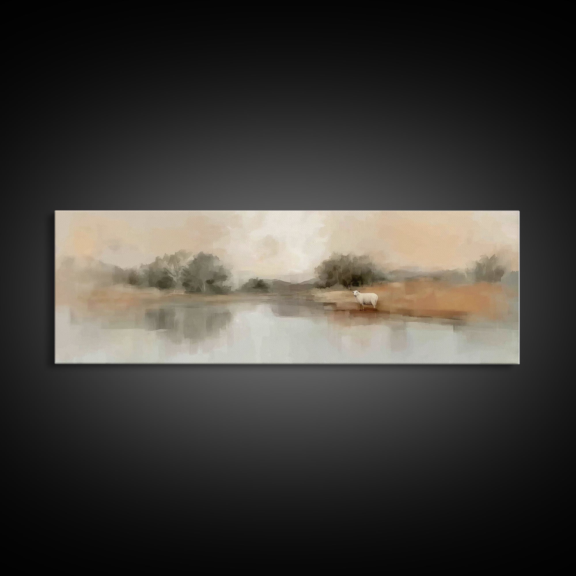 Still Waters Hope | Framed Canvas Print | Panoramic Wall Art | Christian Art Canvas | Christian Wall Art | Christian Art | Christian Gift |