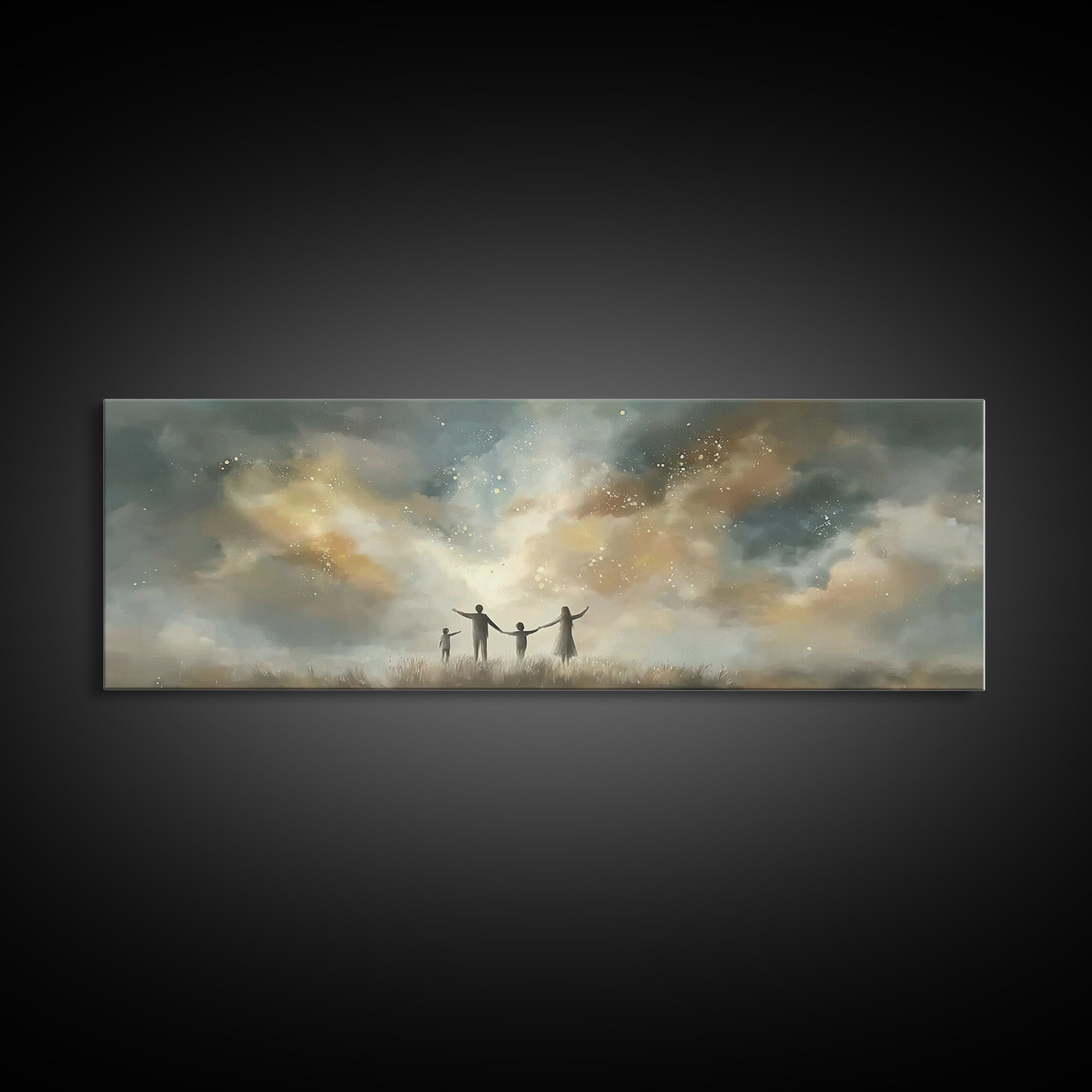 Children Of Light, Framed Canvas Print, Panoramic Art, Christian Art Canvas, Christian Paintings, Christian Wall Art, Christian Gift Ideas
