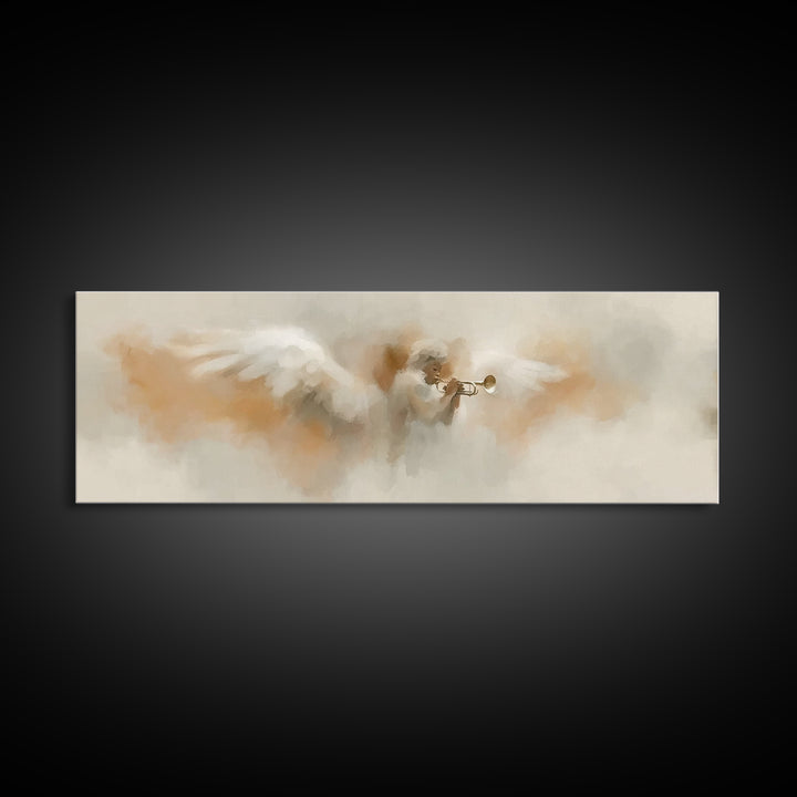 Heaven’s Anthem, Framed Canvas Print, Panoramic Art, Christian Art Canvas, Christian Wall Art, Christmas Art, Christian Christmas Decor
