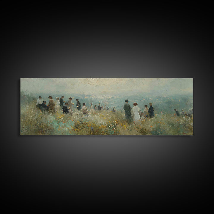 Twilight Assembly | Framed Canvas Print | Christian Wall Art | Christian Art Print | Panoramic Art | Christmas Art | Christian Decor