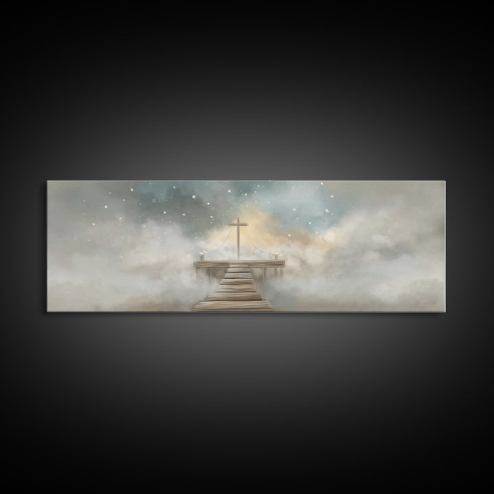 Path Of Grace | Framed Canvas Print | Panoramic Wall Art | Christian Art | Christian Canvas | Christian Painting | Christian Decor