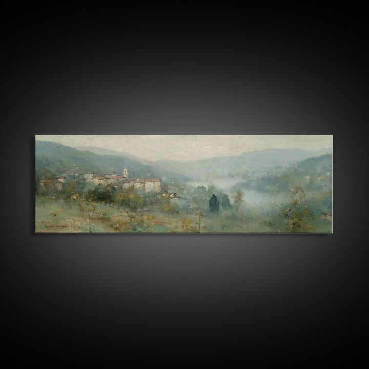 Bell Of Hope | Framed Canvas Print | Panoramic Art | Christian Wall Art | Christian Art Canvas | Christian Painting | Christian Christmas