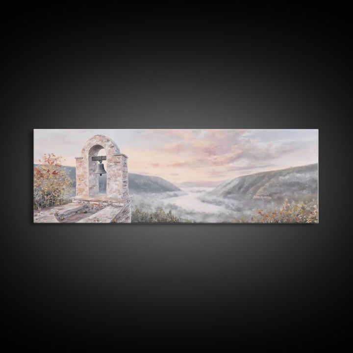 Valley Of Stillness – Framed Canvas Print – Panoramic Painting – Christian Art – Christian Wall Art – Christian Canvas – Christmas Art