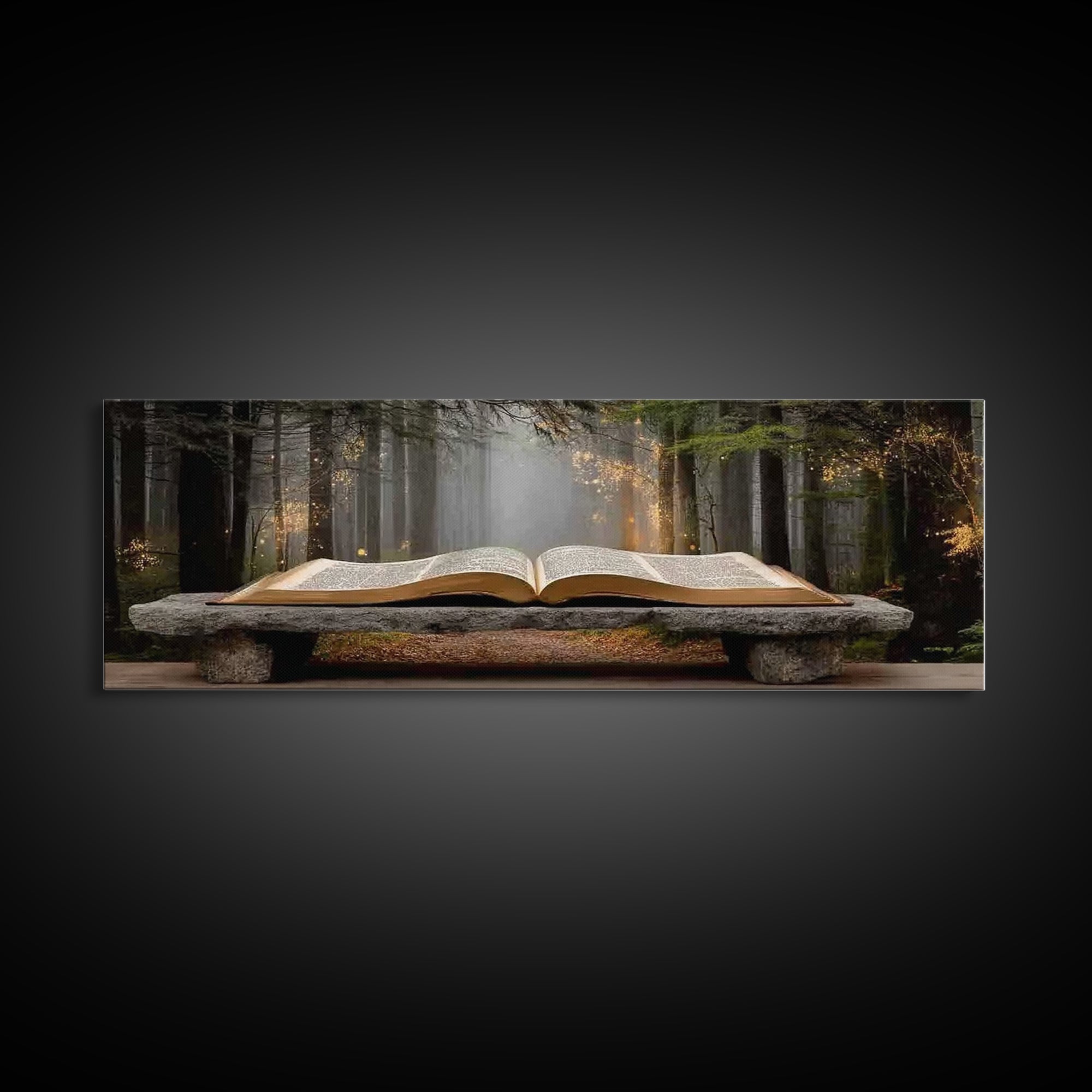 Scripture In Light - Framed Canvas Print - Christian Art - Panoramic Frame - Christian Wall Art - Christian Art Canvas - Christian Painting