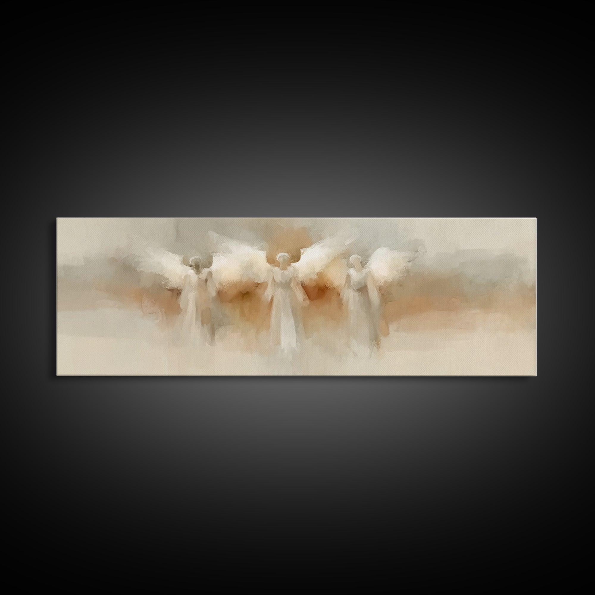 Heavenly Dawn Choir, Framed Canvas Print, Christian Wall Art, Christian Art Canvas, Panoramic Art, Christmas Art, Christian Decoration