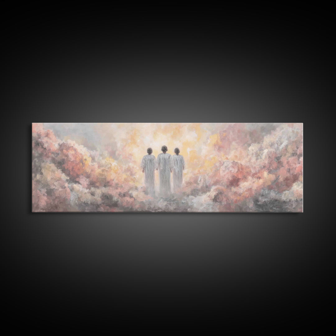 Soft Wings Arising | Framed Canvas Print | Christian Christmas Art | Panoramic Wall Art | Christian Art Canvas | Christian Decor | Christma