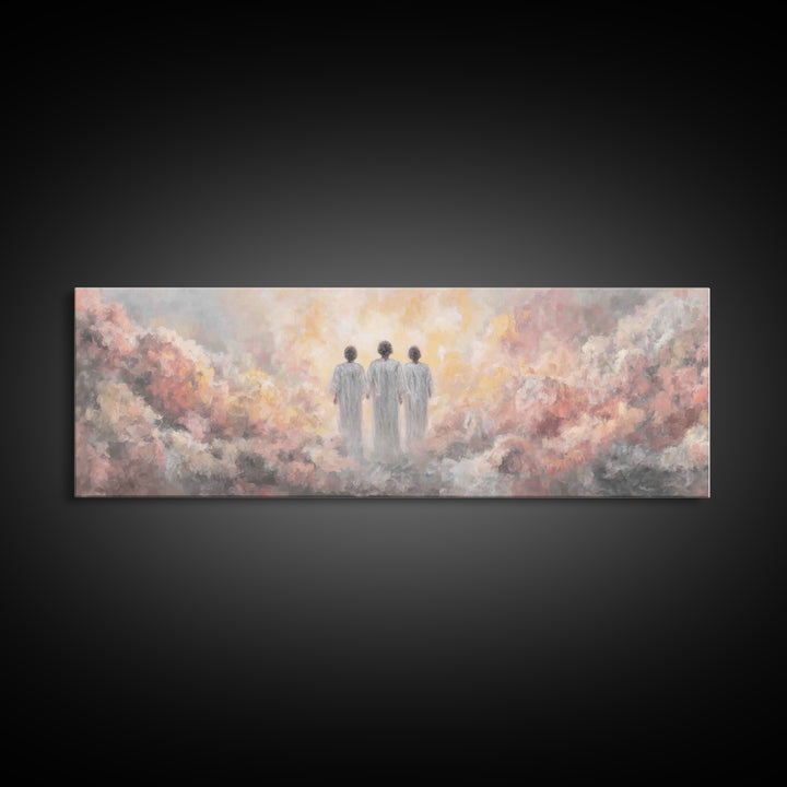 Soft Wings Arising | Framed Canvas Print | Christian Christmas Art | Panoramic Wall Art | Christian Art Canvas | Christian Decor | Christma