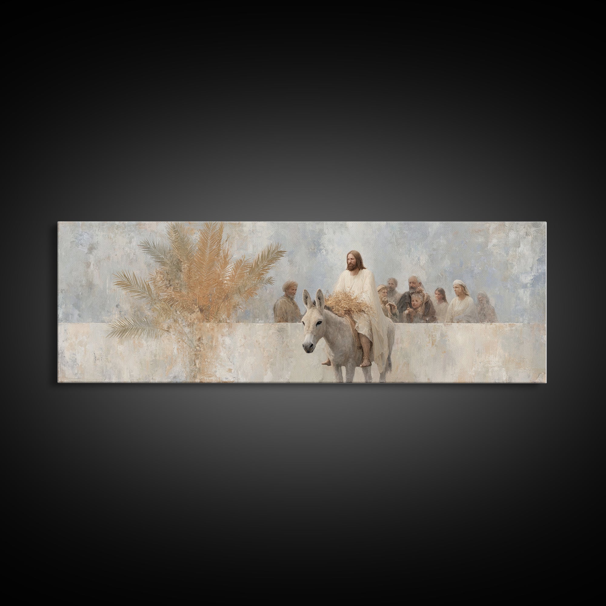 City Of Light | Framed Canvas Print | Christian Wall Art | Panoramic Art | Christian Art Print | Jesus Painting Canvas | Christian Christma