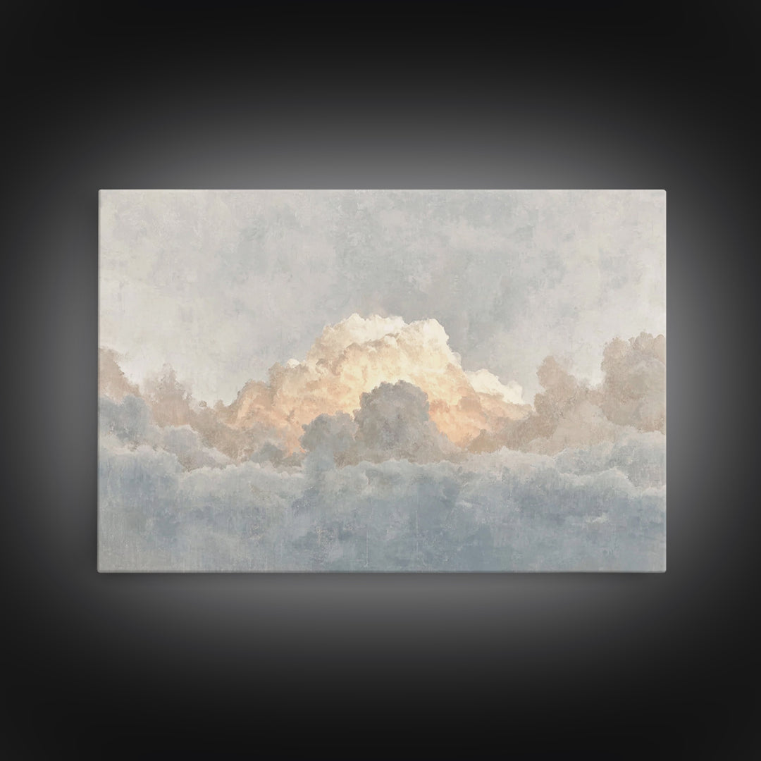 Heaven’s Promise – Framed Canvas Print – Christian Art Canvas – Minimalist Christian Art – Christian Wall Art – Subtle Christian Paintings