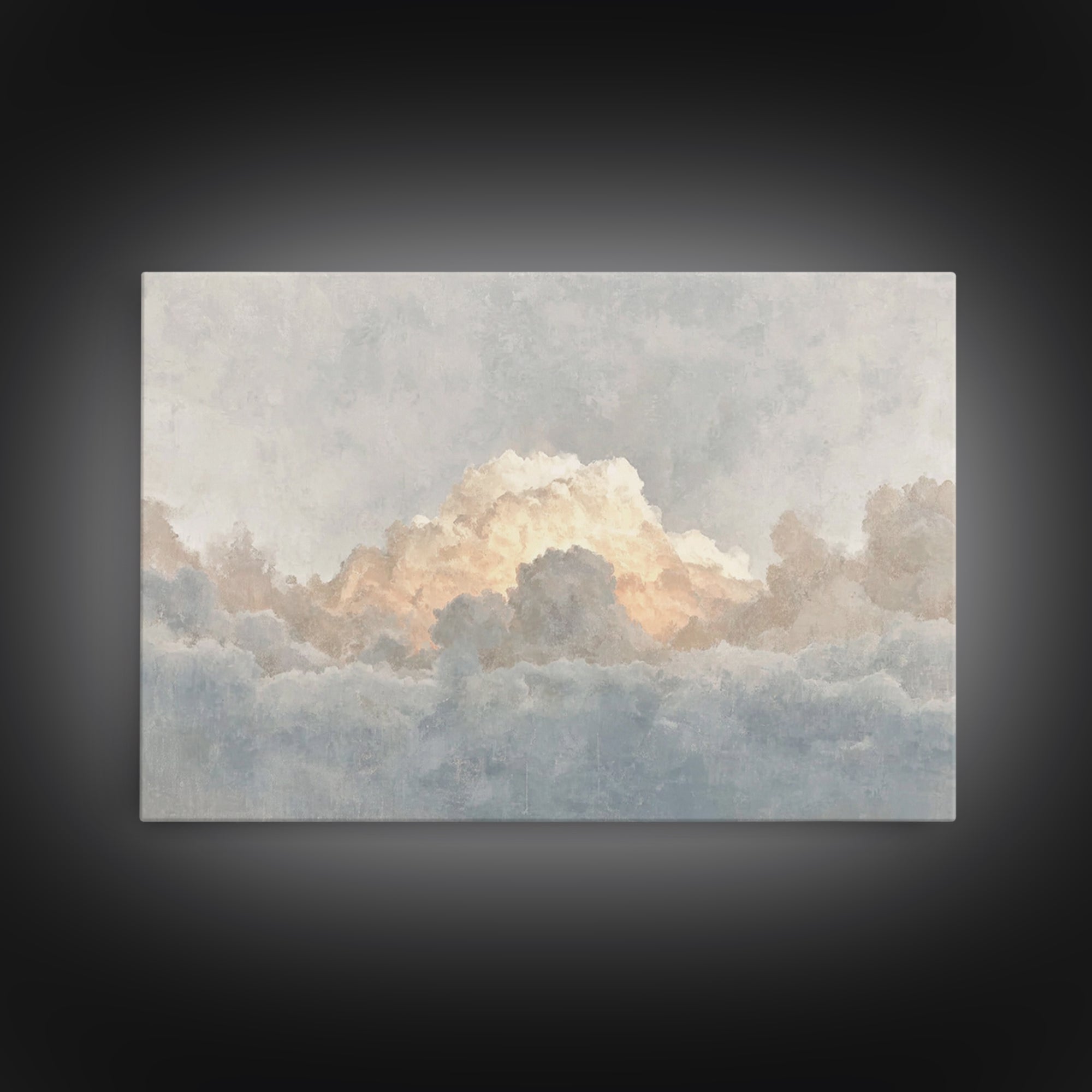 Heaven’s Promise – Framed Canvas Print – Christian Art Canvas – Minimalist Christian Art – Christian Wall Art – Subtle Christian Paintings