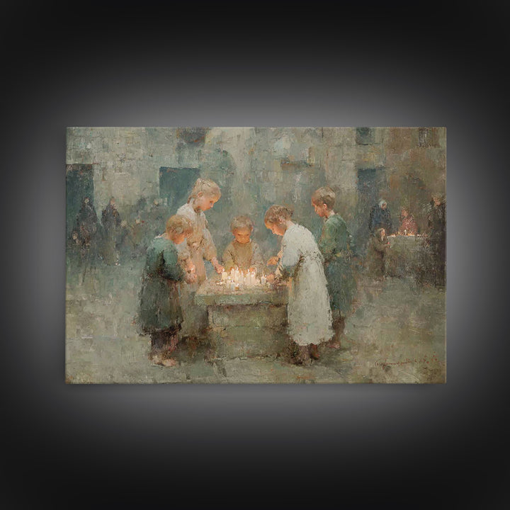 Circle Of Hope – Framed Canvas Print – Christian Wall Art – Christmas Art – Christian Art Canvas – Christian Christmas Art – Christian Gift