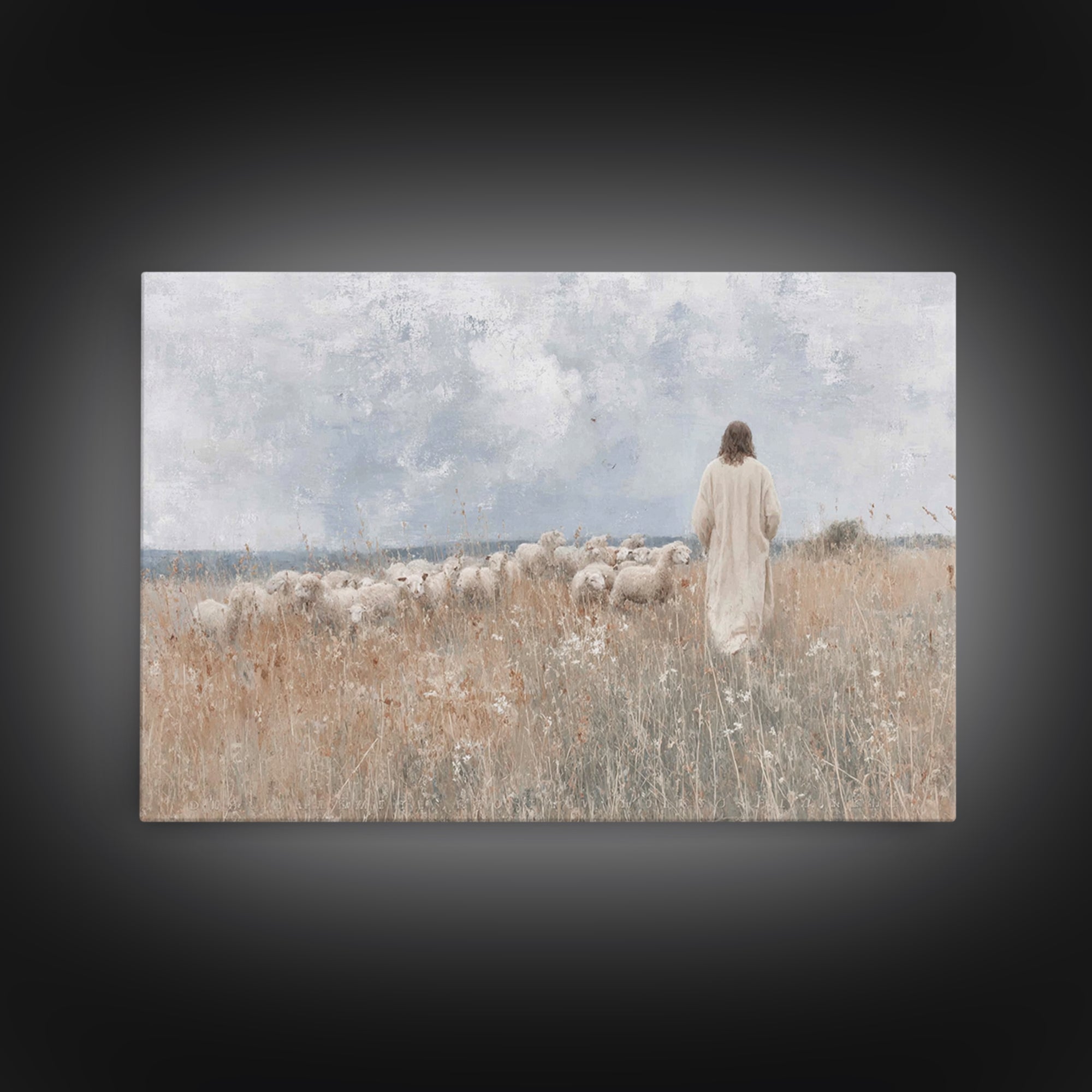 Fields Of Trust – Framed Canvas Print – Christian Wall Art – Christian Art – Jesus Painting – Christian Art Canvas – Christian Christmas Ar
