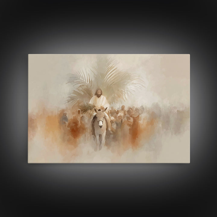 Triumphal Way Glory - Framed Canvas Print - Christian Wall Art - Jesus Painting - Christian Art Canvas - Christian Christmas Decor - Christ