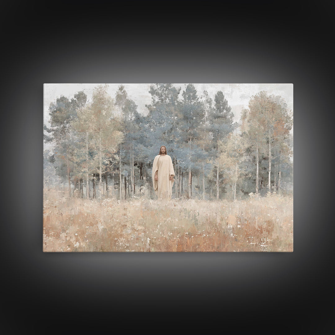 Pathway Of Mercy – Framed Canvas Print – Jesus Painting – Christian Art Canvas – Christian Wall Art – Unique Christian Art – Large Christia