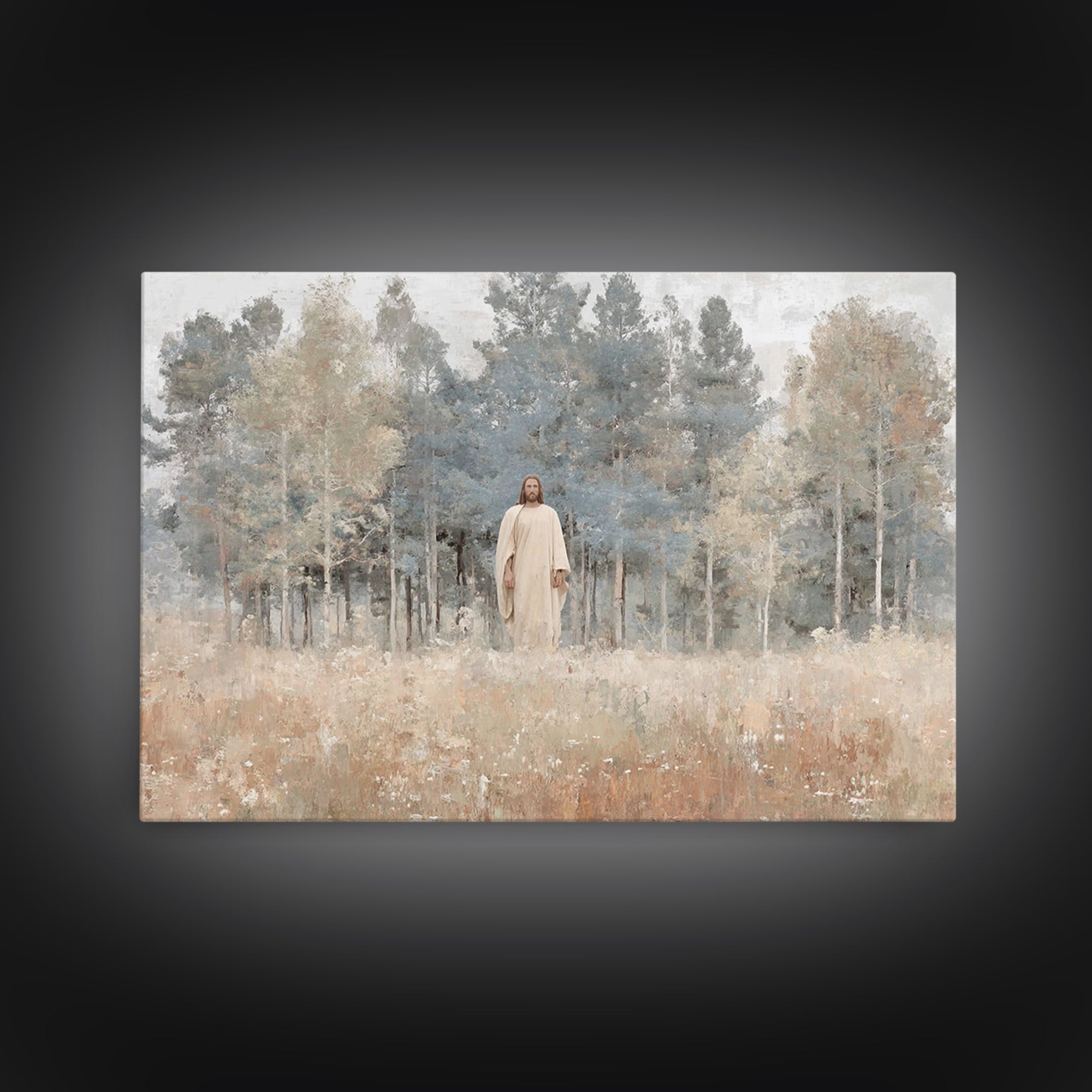 Pathway Of Mercy – Framed Canvas Print – Jesus Painting – Christian Art Canvas – Christian Wall Art – Unique Christian Art – Large Christia