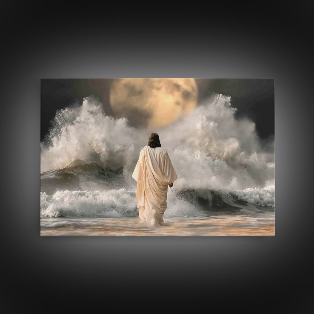 Heavenly Horizon | Framed Canvas Print | Christian Wall Art | Christian Art Canvas | Jesus Painting | Moody Christian Art | Christian Gift