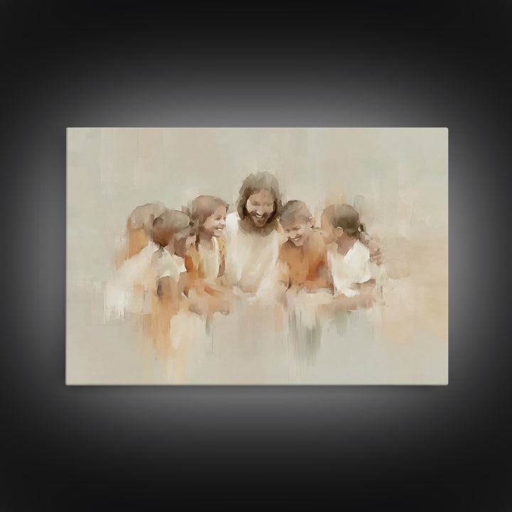 Circle Of Light | Framed Canvas Print | Christian Art Canvas | Jesus Painting | Christian Wall Art | Modern Christian Art | Christian Chris