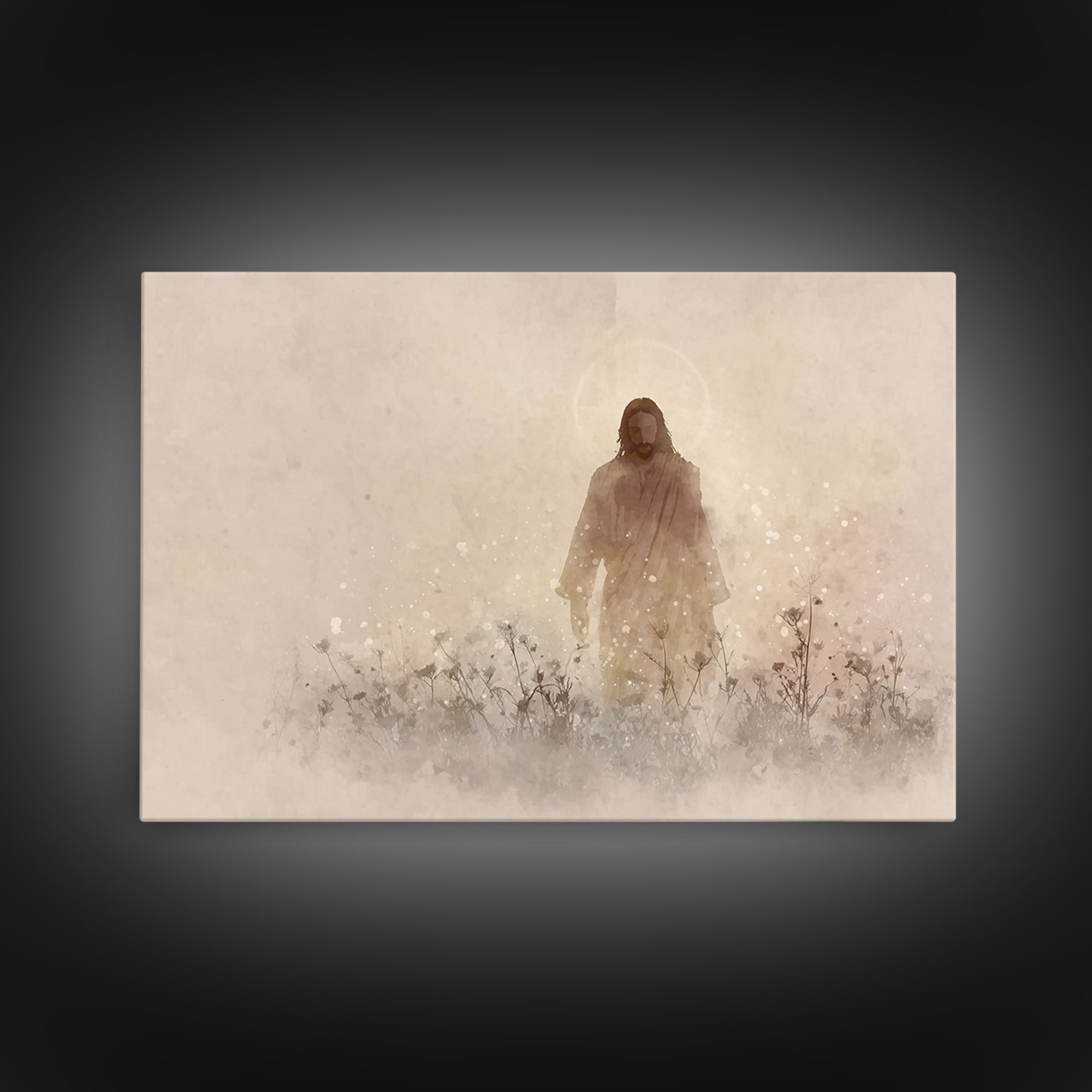 Radiant Messiah | Framed Canvas Print | Christian Wall Art | Jesus Painting | Christian Christmas Art | Christian Art Canvas | Christian De