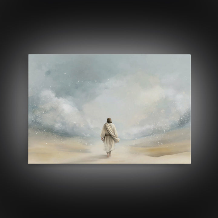 Heaven’s Trail, Framed Canvas Print, Christian Wall Art, Christian Art Canvas, Jesus Painting, Modern Christian Painting, Christian Gift