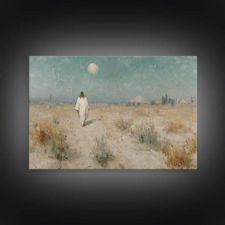 Wilderness Hope – Framed Canvas Print – Christian Art – Jesus Painting – Christian Wall Art – Vintage Christian Art – Christian Art Canvas