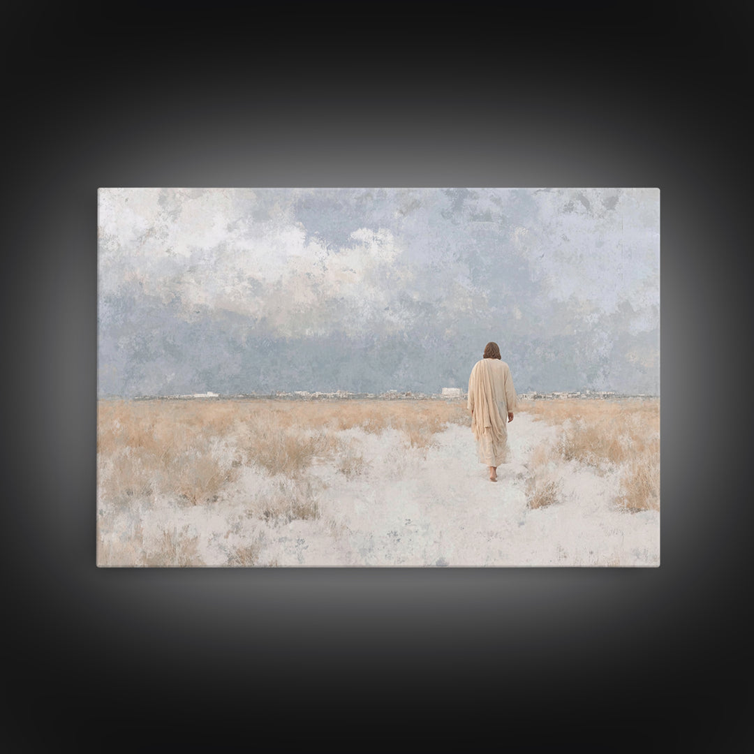 City Of Mercy, Framed Canvas Print, Christian Art Canvas, Christian Wall Art, Jesus Painting, Subtle Christian Art, Christian Gift