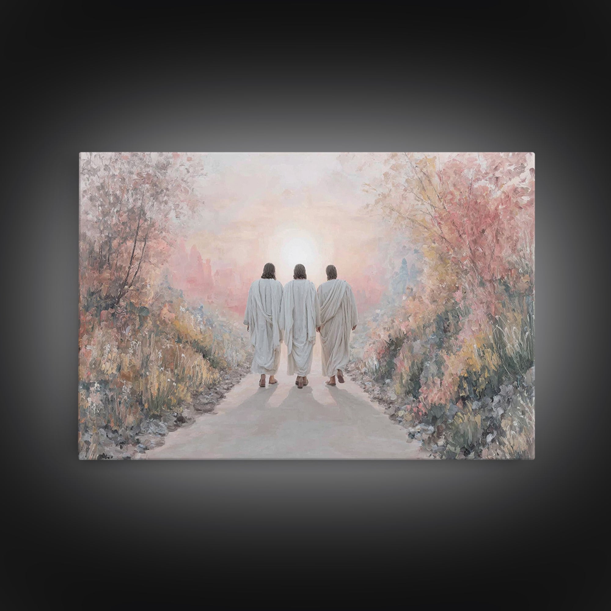 Pathway Of Hope, Framed Canvas Print, Christian Art Canvas, Christian Wall Art, Jesus Painting, Vintage Christian Art, Christian Gift Ideas