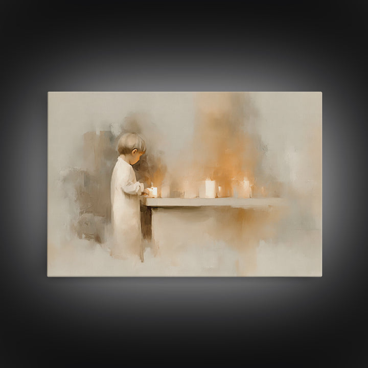 Soft Prayer Moment – Framed Canvas Print – Christian Wall Art – Subtle Christian Art – Christian Art Canvas – Christian Gift Ideas