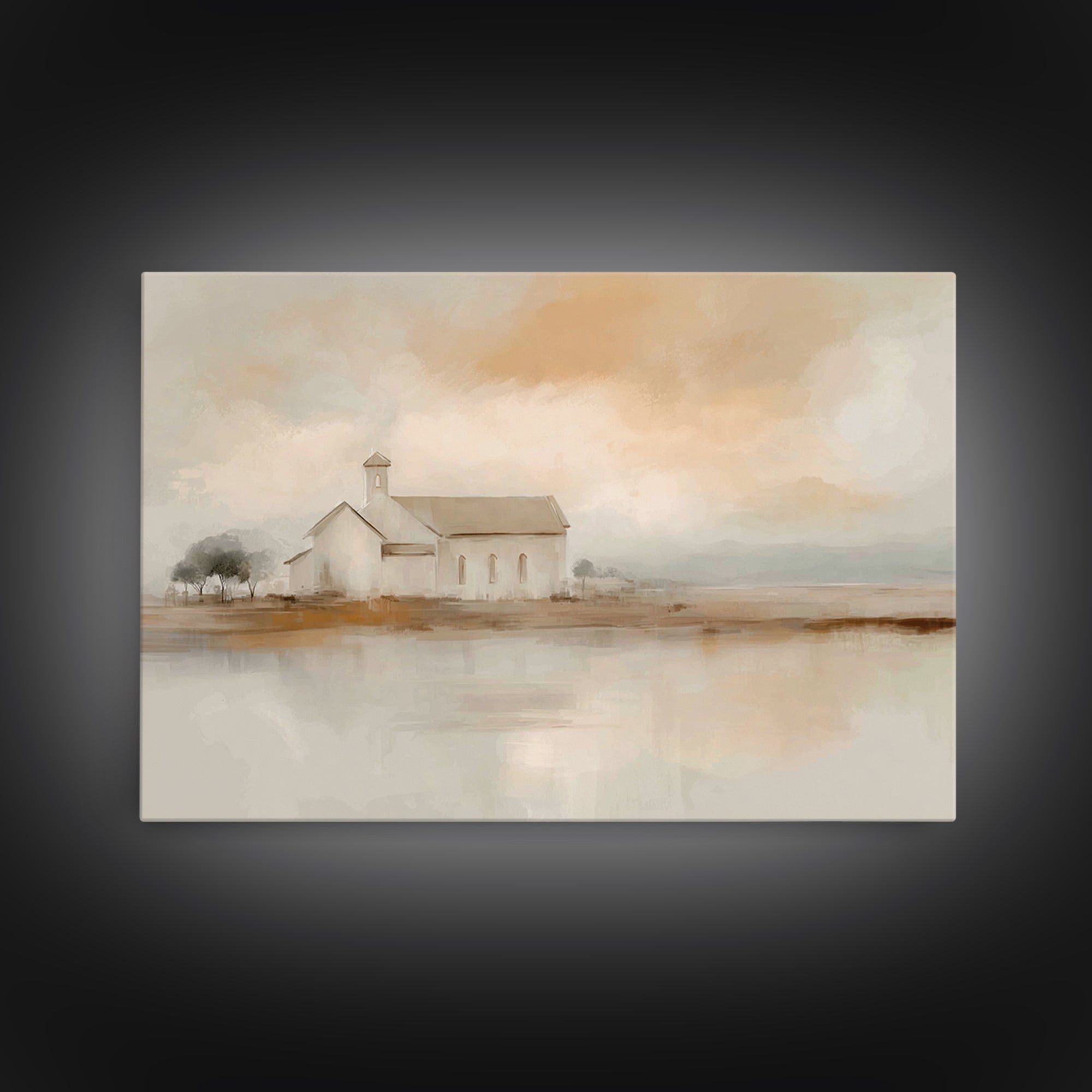 Quiet Church Hope | Framed Canvas Print | Christian Wall Art | Christian Art Canvas | Minimalist Christian Art | Christian Decor | Christia