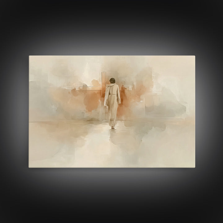 Crosswalk Promise | Framed Canvas Print | Christian Wall Art | Jesus Painting | Christian Art Canvas | Abstract Christian Art | Modern Chri