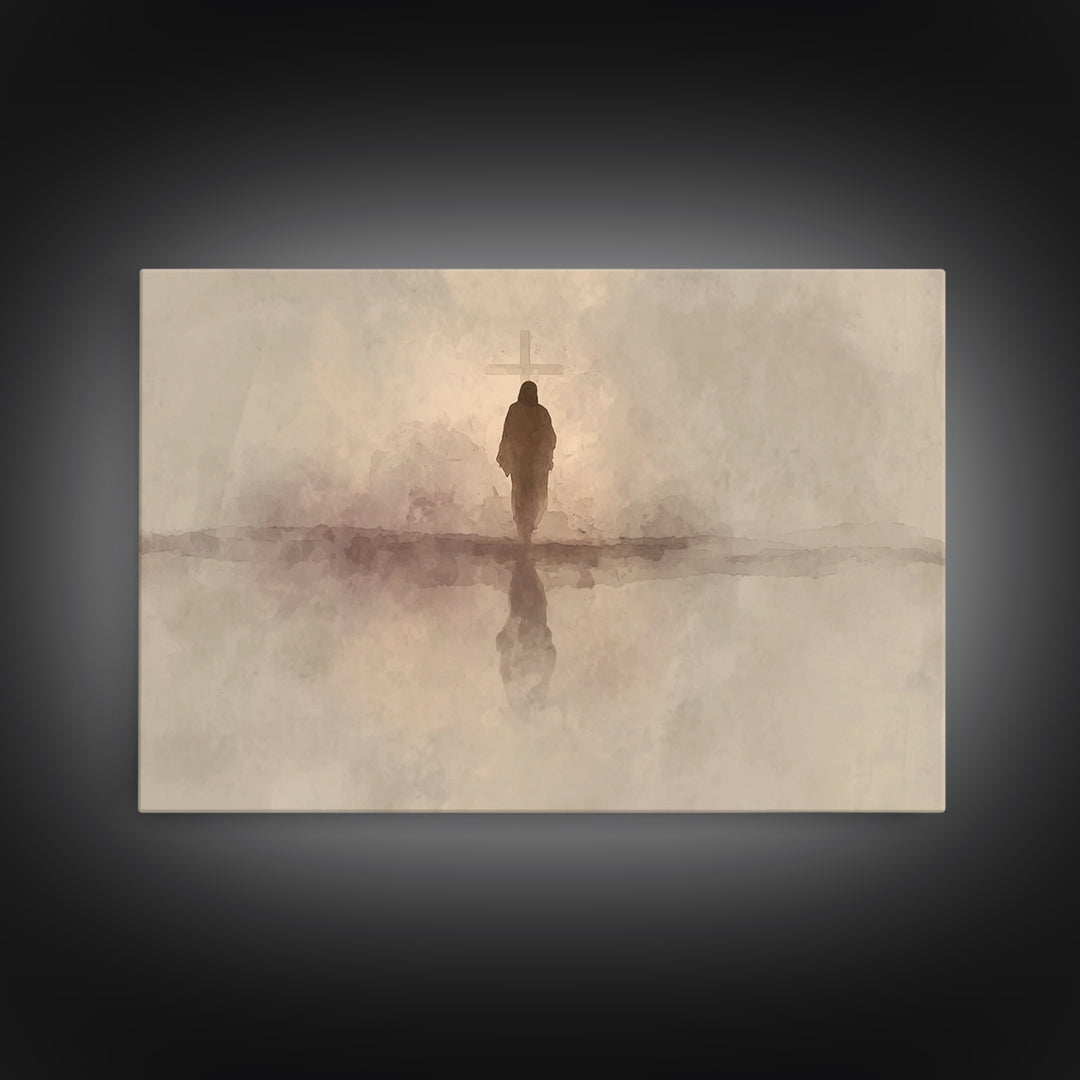 Silent Covenant, Framed Canvas Print, Christian Wall Art, Christian Art Canvas, Moody Christian Art, Jesus Painting, Christian Christmas Ar