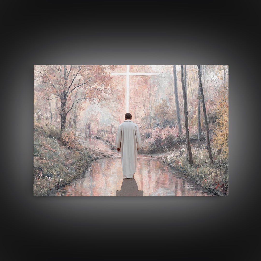 Radiant Way – Framed Canvas Print – Christian Wall Art – Modern Christian Art – Jesus Painting – Christian Art Canvas – Christmas Art