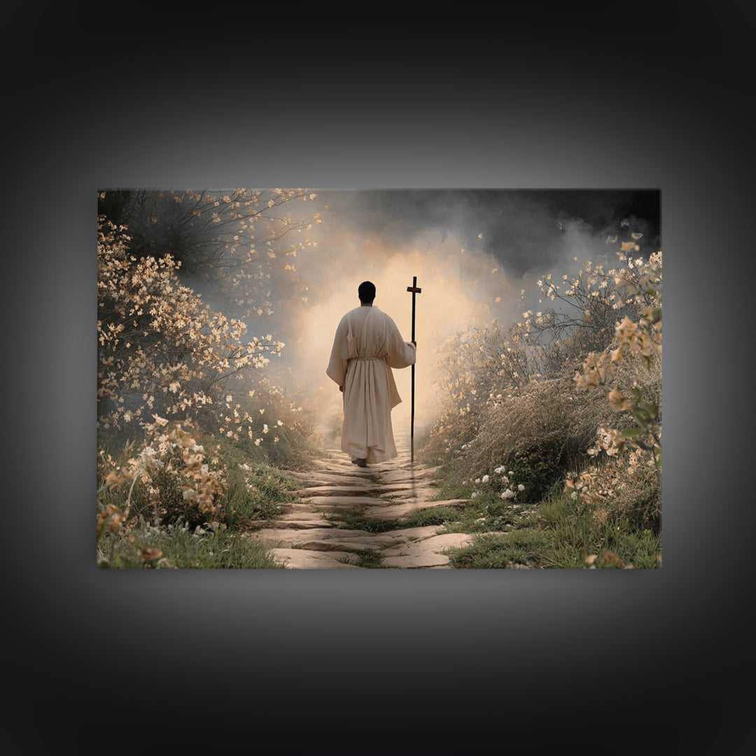 Autumn Promise, Framed Canvas Print, Christian Art Canvas, Christian Wall Art, Jesus Painting, Modern Christian Art, Christian Christmas Ar