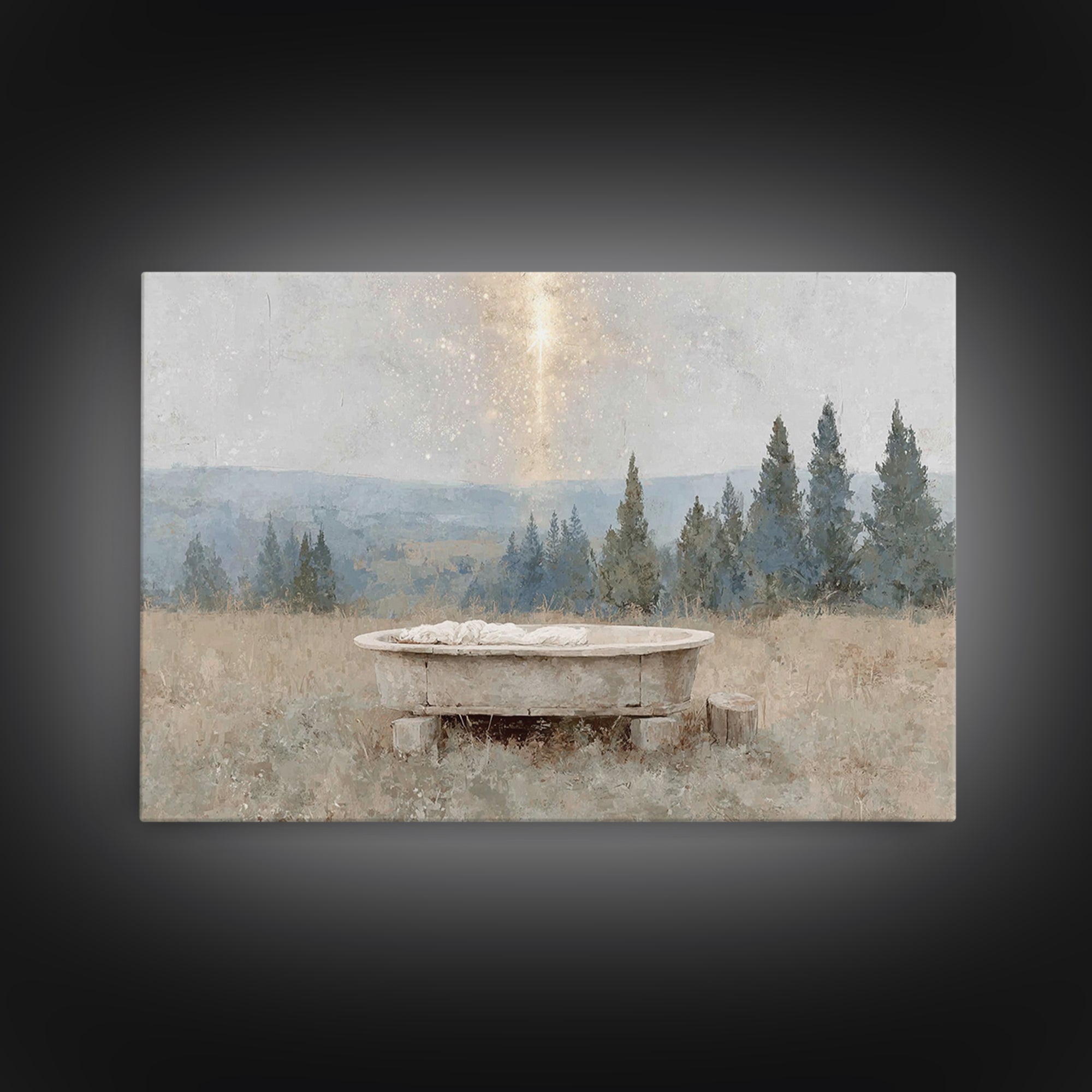 Starborn Dawn | Framed Canvas Print | Christian Christmas Art | Nativity Art | Christian Wall Art | Christian Art Canvas | Christmas Art Pr