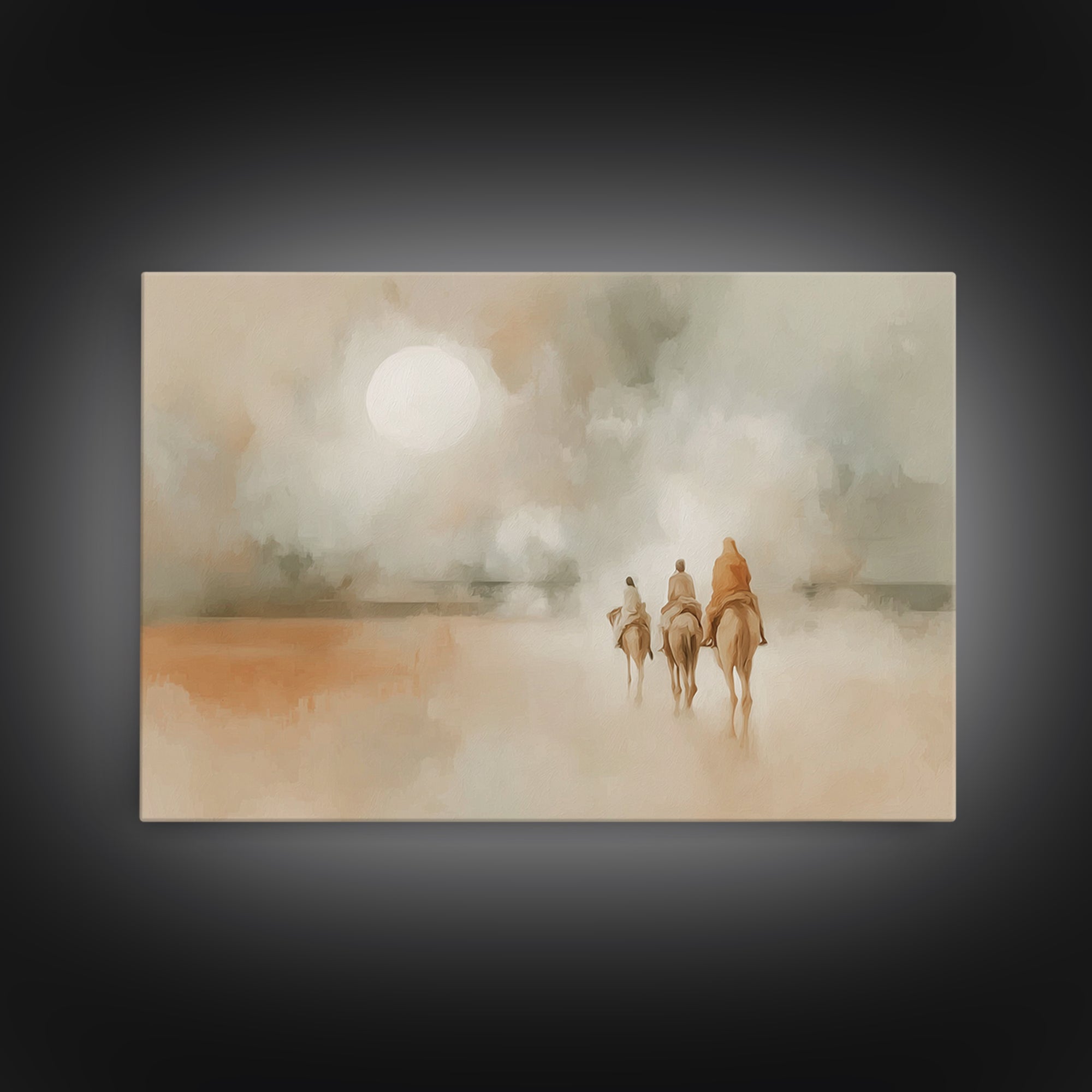 Radiant Dawn Path – Framed Canvas Print – Christian Art Canvas – Christian Decor – Christian Wall Art – Christmas Art – Christian Christmas