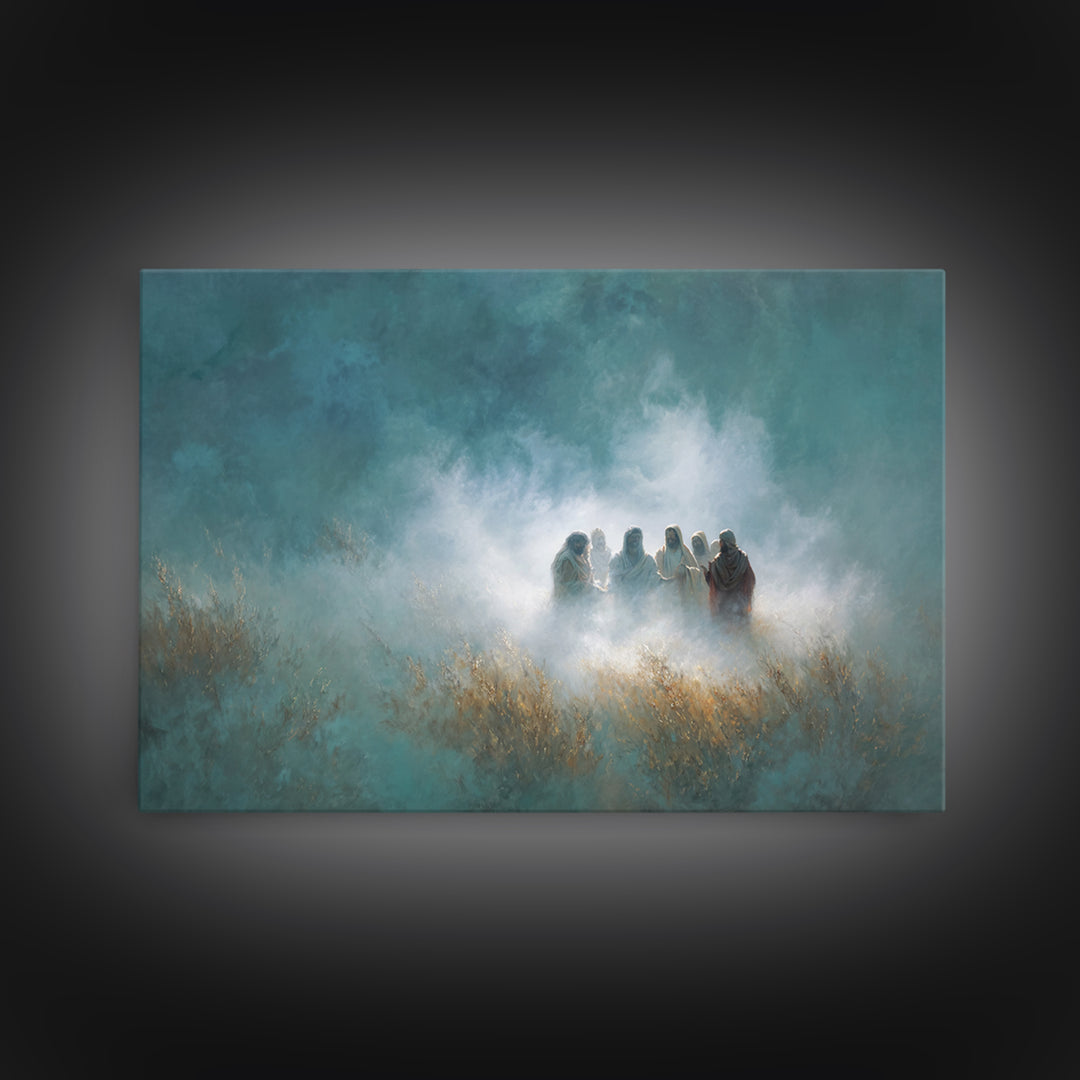 Hillside Awakening – Framed Canvas Print – Christian Wall Art – Christian Art Canvas – Jesus Painting – Christmas Art