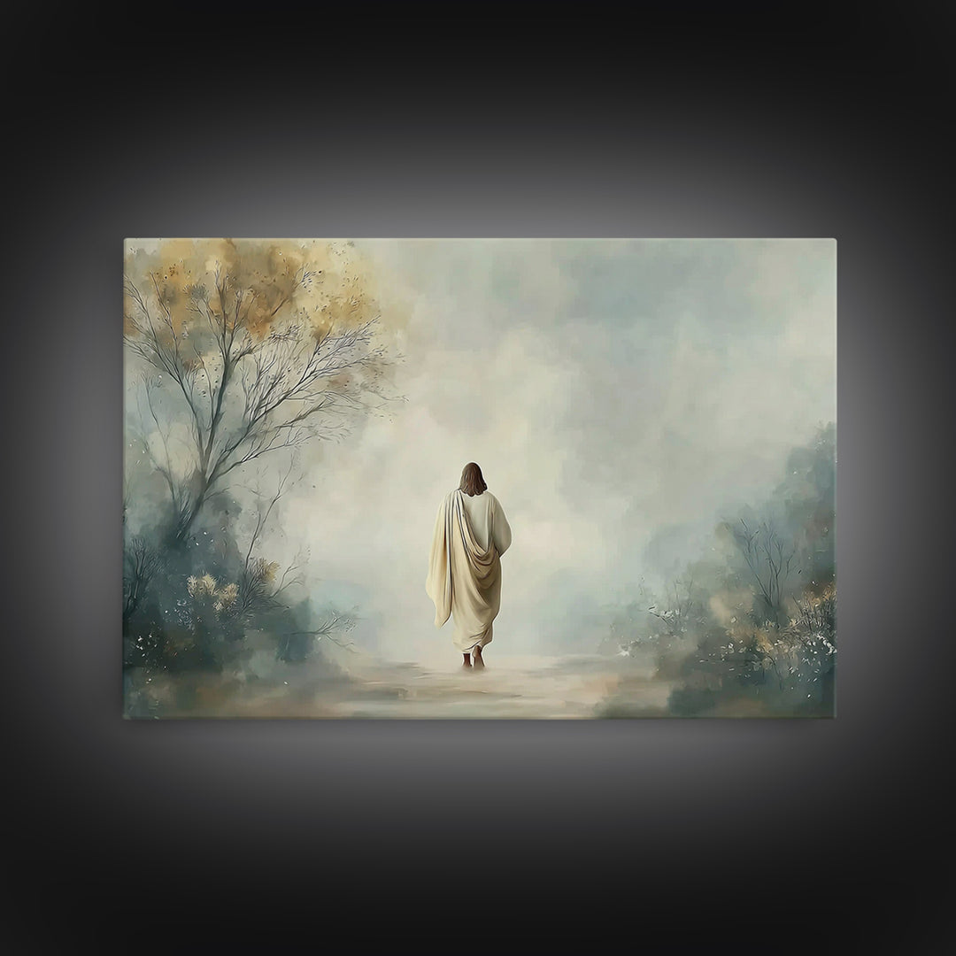 Heaven’s Walk – Framed Canvas Print – Christian Wall Art – Jesus Painting – Christian Art Canvas – Modern Christian Art