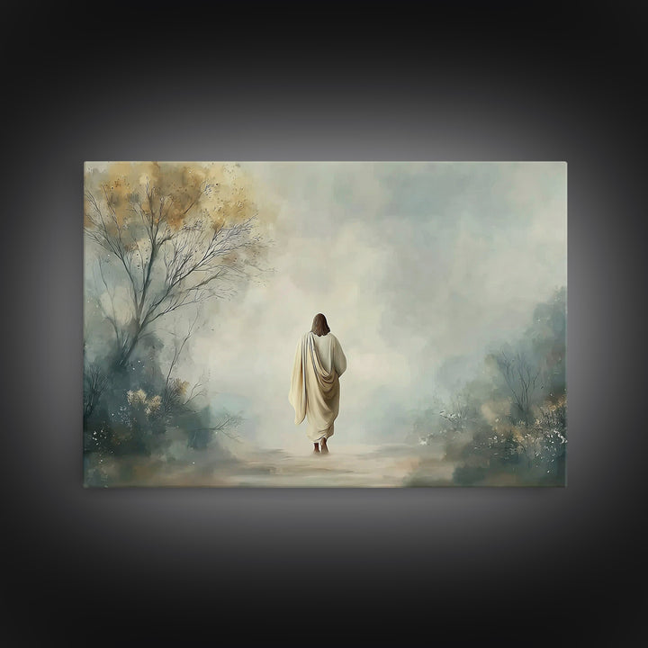 Heaven’s Walk – Framed Canvas Print – Christian Wall Art – Jesus Painting – Christian Art Canvas – Modern Christian Art