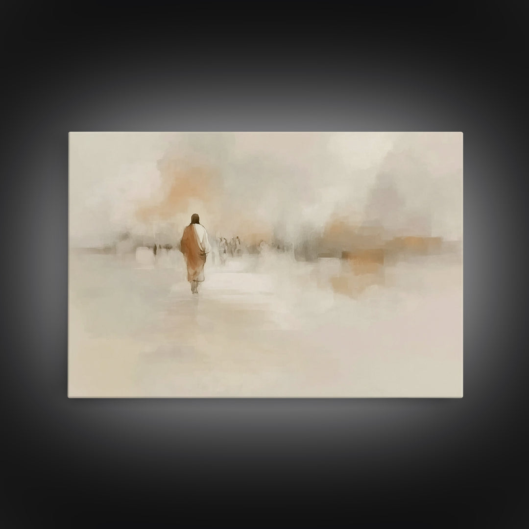 Sacred Steps, Framed Canvas Print, Christian Art Canvas, Jesus Painting, Christian Wall Art, Subtle Christian Paintings
