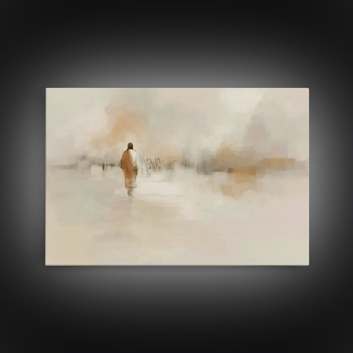 Sacred Steps, Framed Canvas Print, Christian Art Canvas, Jesus Painting, Christian Wall Art, Subtle Christian Paintings