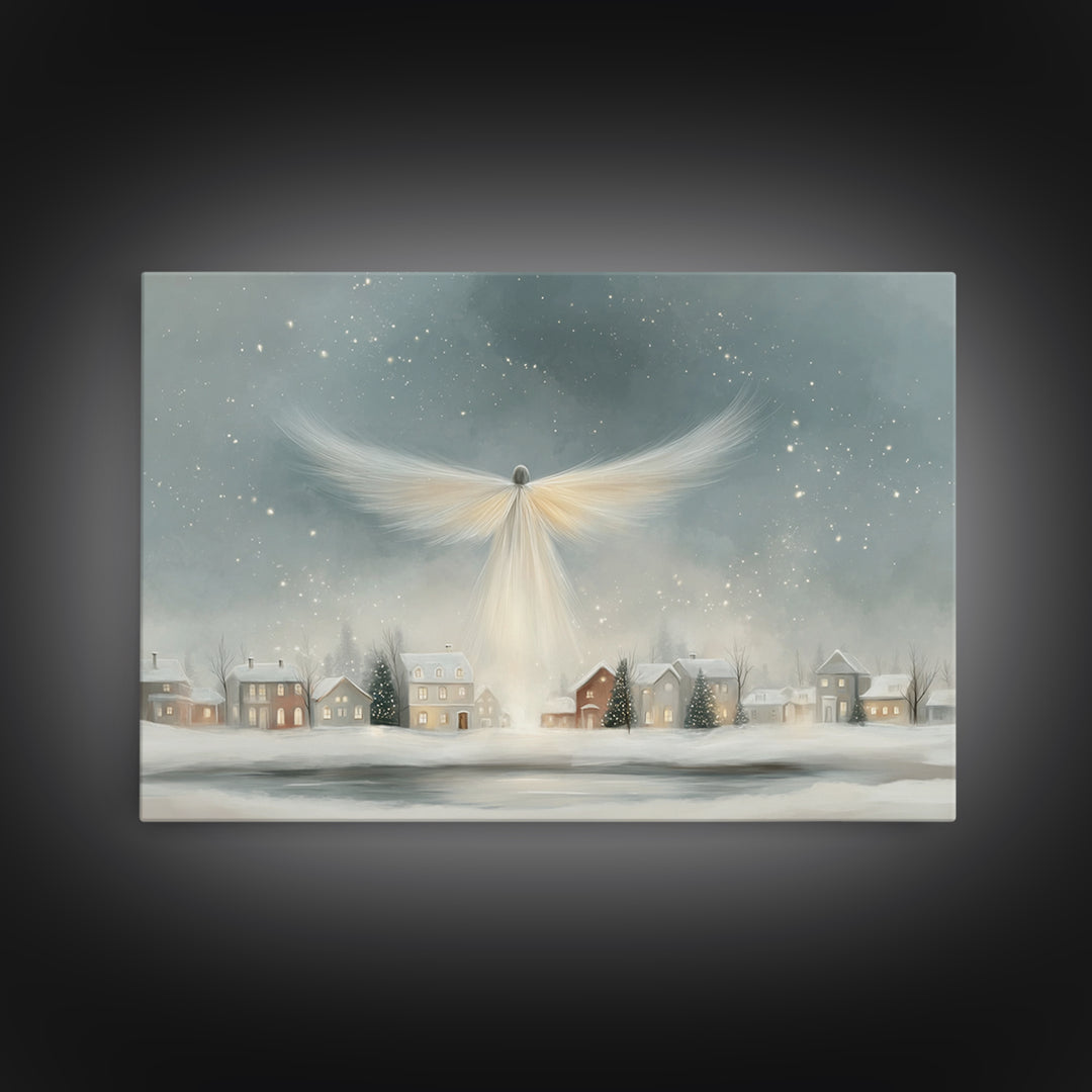 Wings Of Peace – Framed Canvas Print – Christian Christmas Art – Christian Wall Art – Modern Christian Art – Christmas Canvas Wall Art