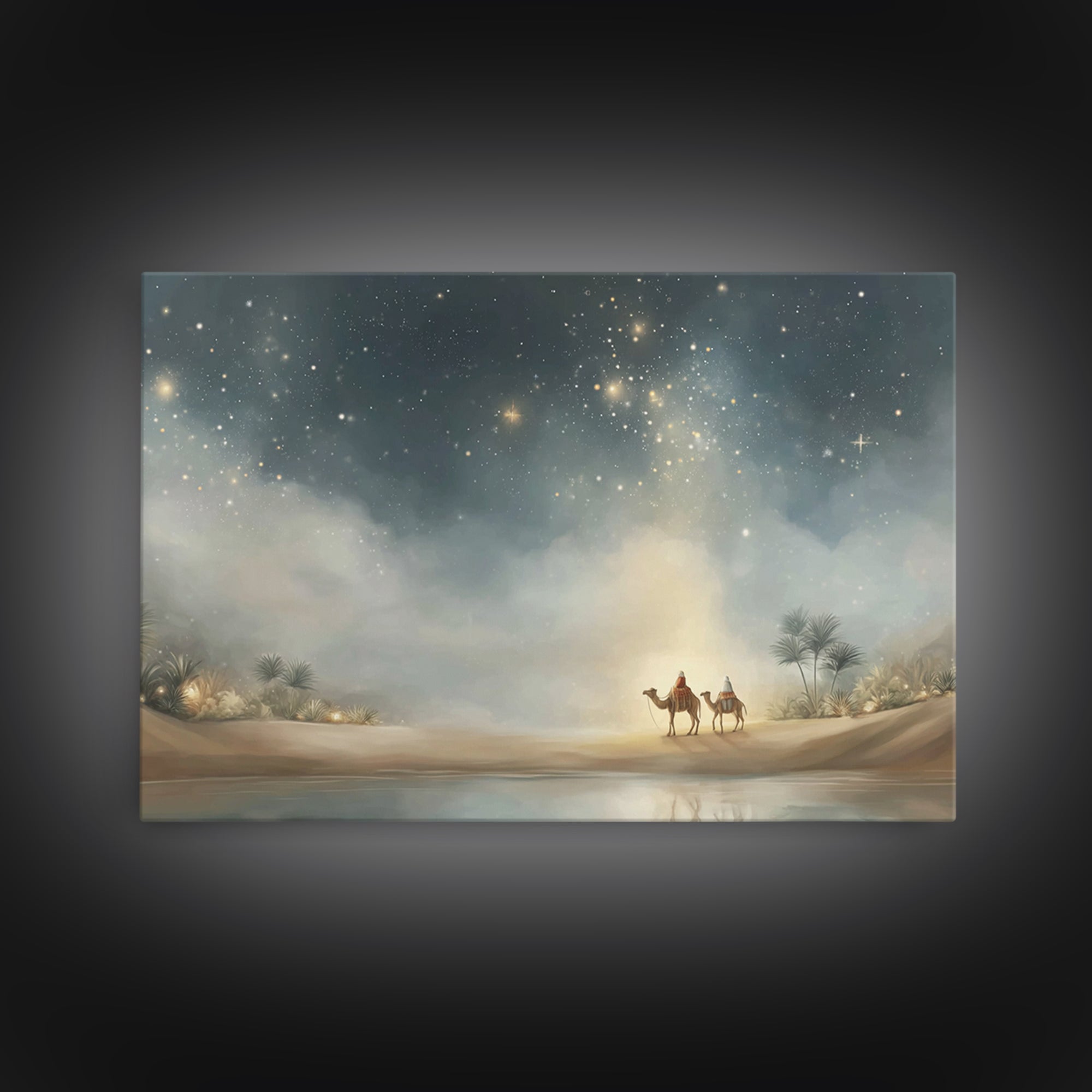 The Guiding Star – Framed Canvas Print – Christian Wall Art – Christian Art Canvas – Christmas Art – Christian Gift Ideas – Jesus Painting