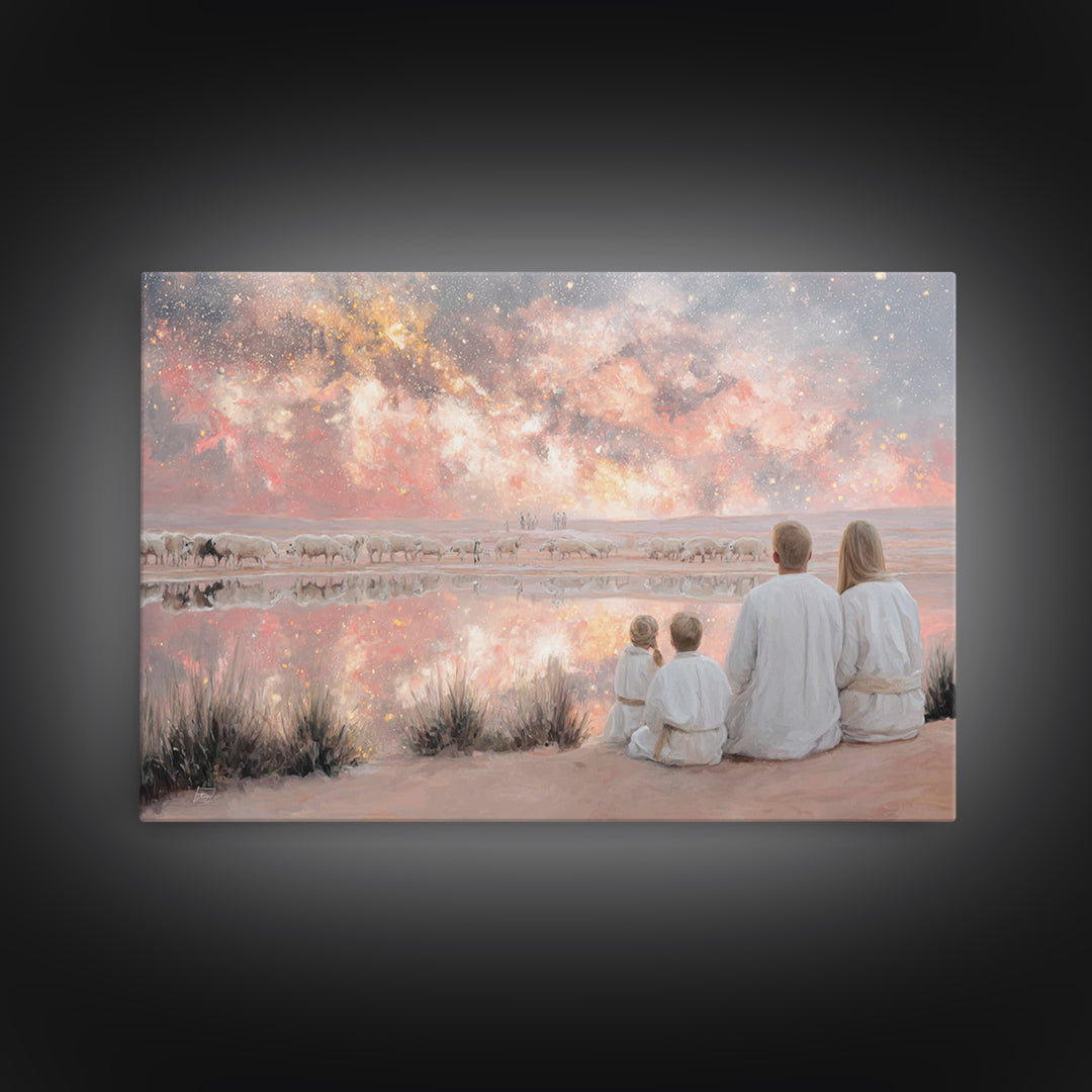 Heavenly Wonder – Framed Canvas Print – Christian Wall Art – Christmas Art – Christian Art Canvas – Christian Christmas Art – Christian Gif