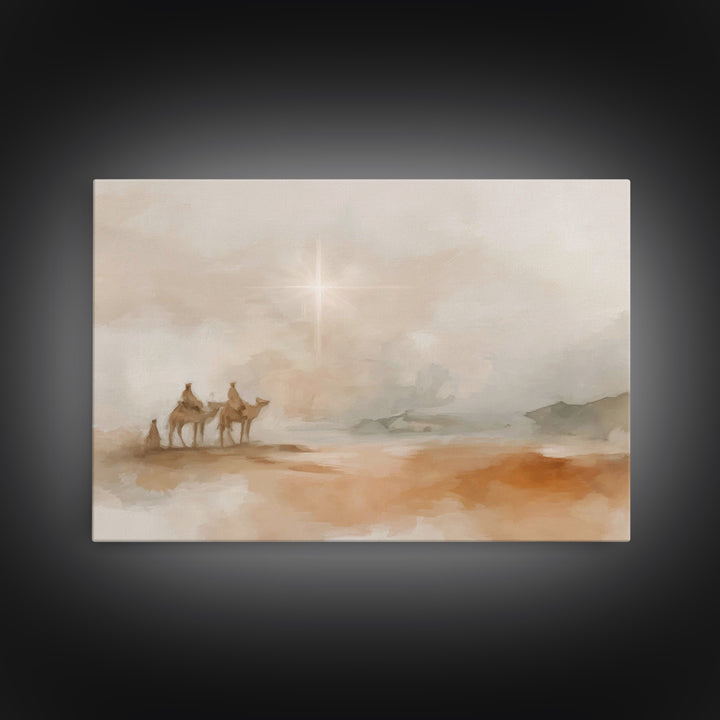Humble Journey – Framed Canvas Print – Christian Art Canvas – Christian Gift Ideas – Christian Wall Art – Christmas Art – Christian Christm