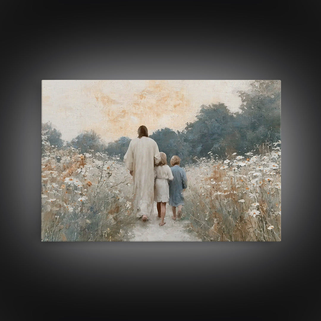 Garden Of Peace – Framed Canvas Print – Christian Wall Art – Jesus Painting – Christian Art Canvas – Christian Art – Christian Gift Ideas
