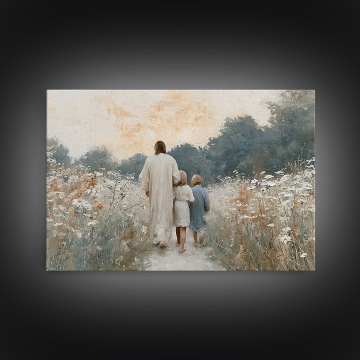 Garden Of Peace – Framed Canvas Print – Christian Wall Art – Jesus Painting – Christian Art Canvas – Christian Art – Christian Gift Ideas