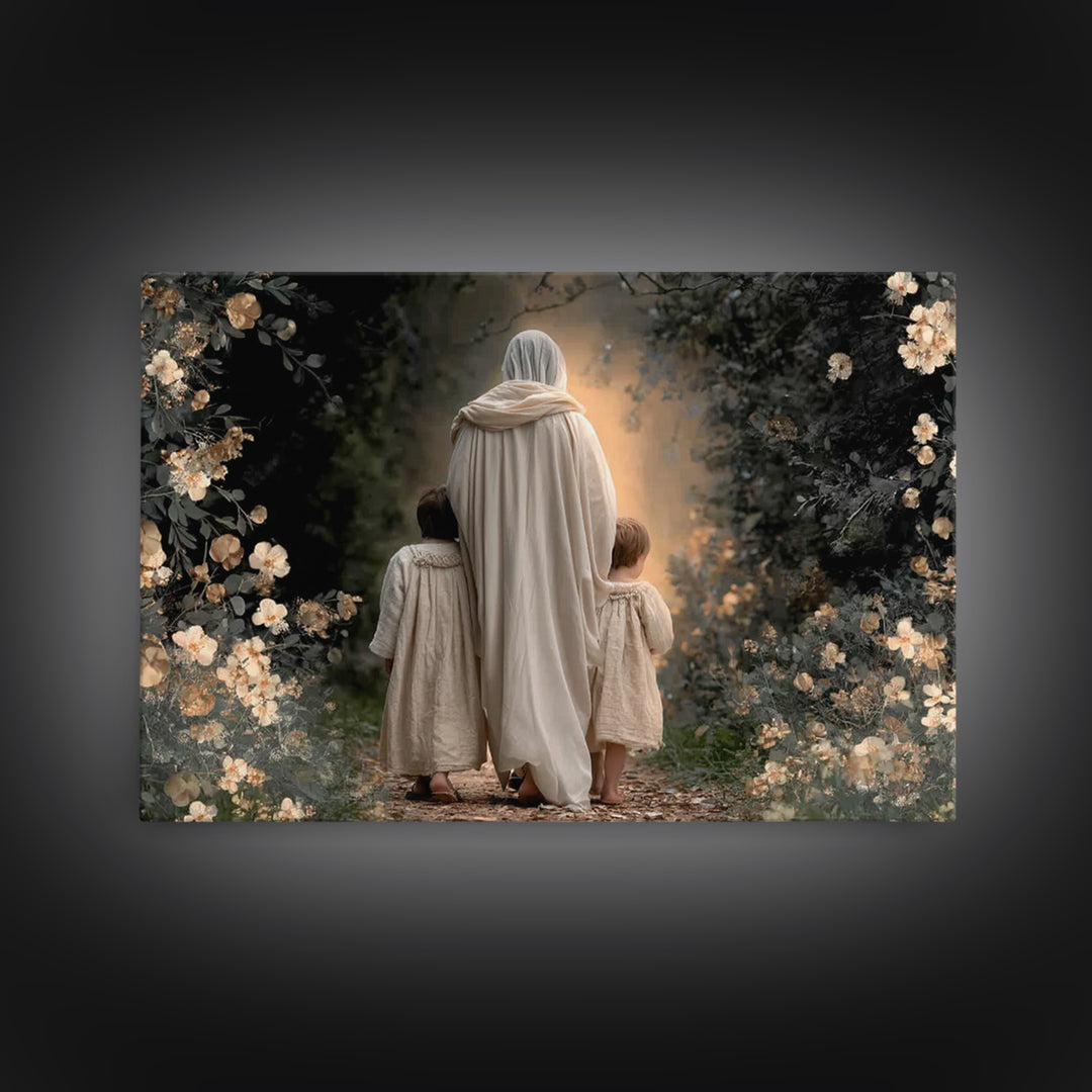 Guiding Shepherd – Framed Canvas Print – Christian Art Canvas – Jesus Painting – Christian Wall Art – Christian Gift – Christian Art