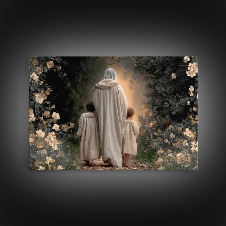 Guiding Shepherd – Framed Canvas Print – Christian Art Canvas – Jesus Painting – Christian Wall Art – Christian Gift – Christian Art