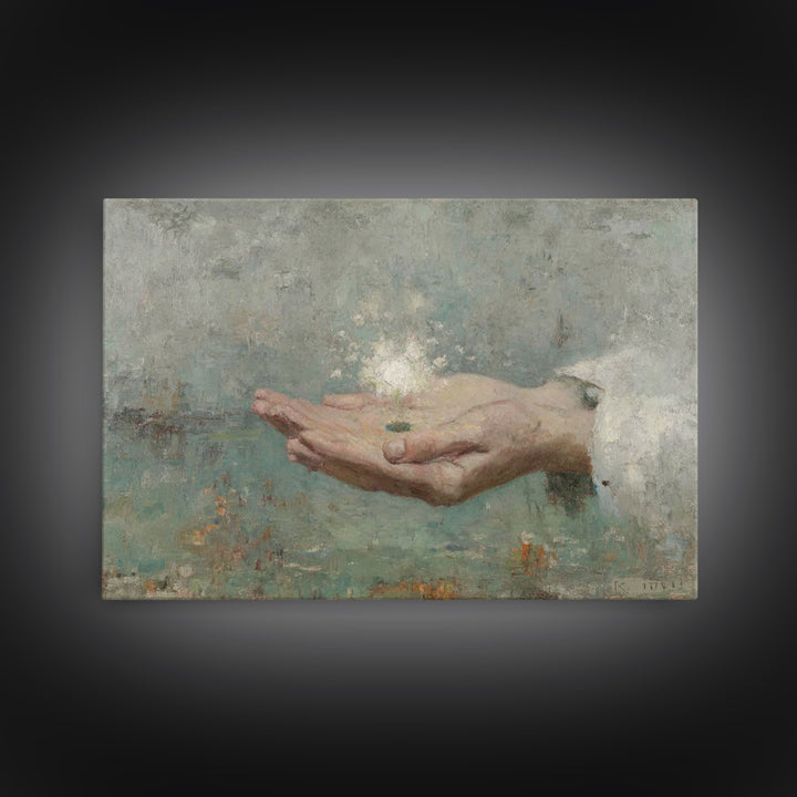 Sacred Seed Light, Framed Canvas Print, Christian Wall Art, Christian Art Canvas, Jesus Painting, Christian Decor