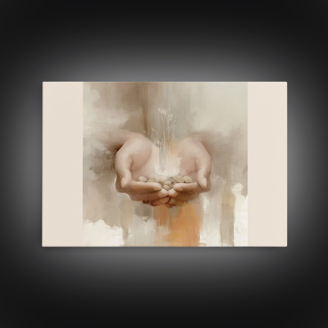 Blessed Renewal | Framed Canvas Print | Christian Art Print | Christian Wall Art | Jesus Painting | Christian Decor