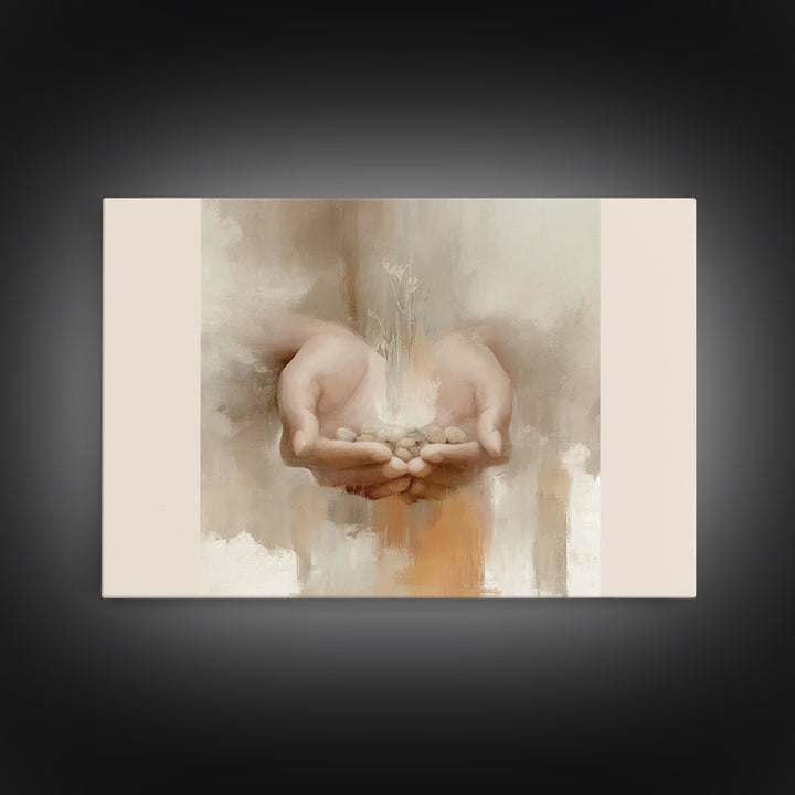 Blessed Renewal | Framed Canvas Print | Christian Art Print | Christian Wall Art | Jesus Painting | Christian Decor